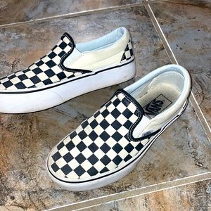 Checkered Platform Vans